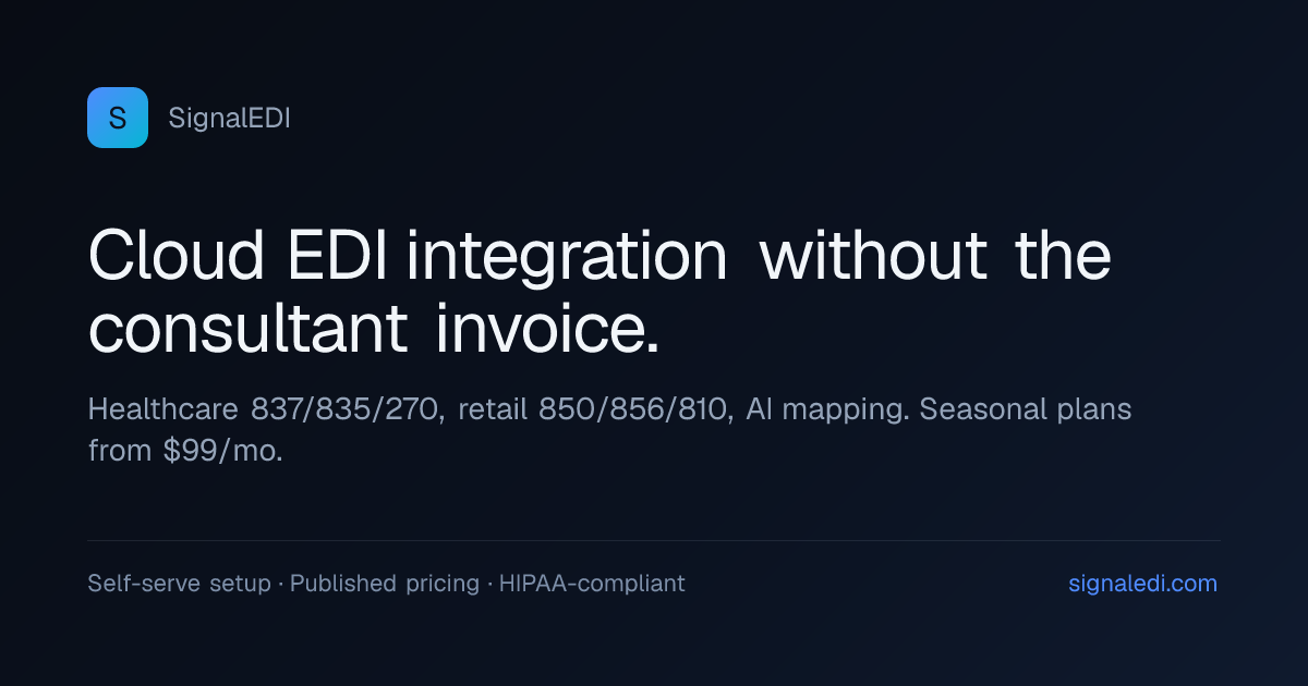 SignalEDI - AI-First EDI Integration for SMBs